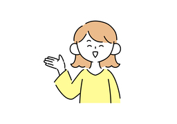 with a smileのイラスト